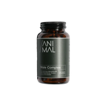 Animalbased Male Complex 240 Kapseln – braune Glasflasche, geschlossen, transparenter Hintergrund, Frontansicht
