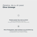 Animalbased Rindergelatine – halal zertifiziert, Grasfütterung, transparent deklariert