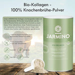 Jarmino Bio Kollagen 300g – 100% Knochenbrühe Pulver, grasgefütterte Weiderinder, natürliche Inhaltsstoffe