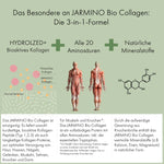 Jarmino Bio Kollagen 300g – 3-in-1 Formel, bioaktives Kollagen, alle 20 Aminosäuren, natürliche Mineralstoffe