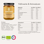 Jarmino Hühnerknochenbrühe 350ml – Aminosäuretabelle und Nährwertetabelle, Inhaltsstoffe