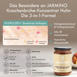 Jarmino Hühnerknochenbrühe Konzentrat 410g – 3in1 Formel, USP, Besonderheiten, Inhaltsstoffe