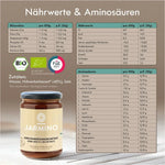 Jarmino Hühnerknochenbrühe Konzentrat 410g – Nährwertetabelle, Aminosäuren, Inhaltsstoffe