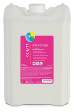 Sonett Allesreiniger 10 Liter Kanister – pflanzliche Tenside, vegan, 100% biologisch abbaubar, transparenter Hintergrund
